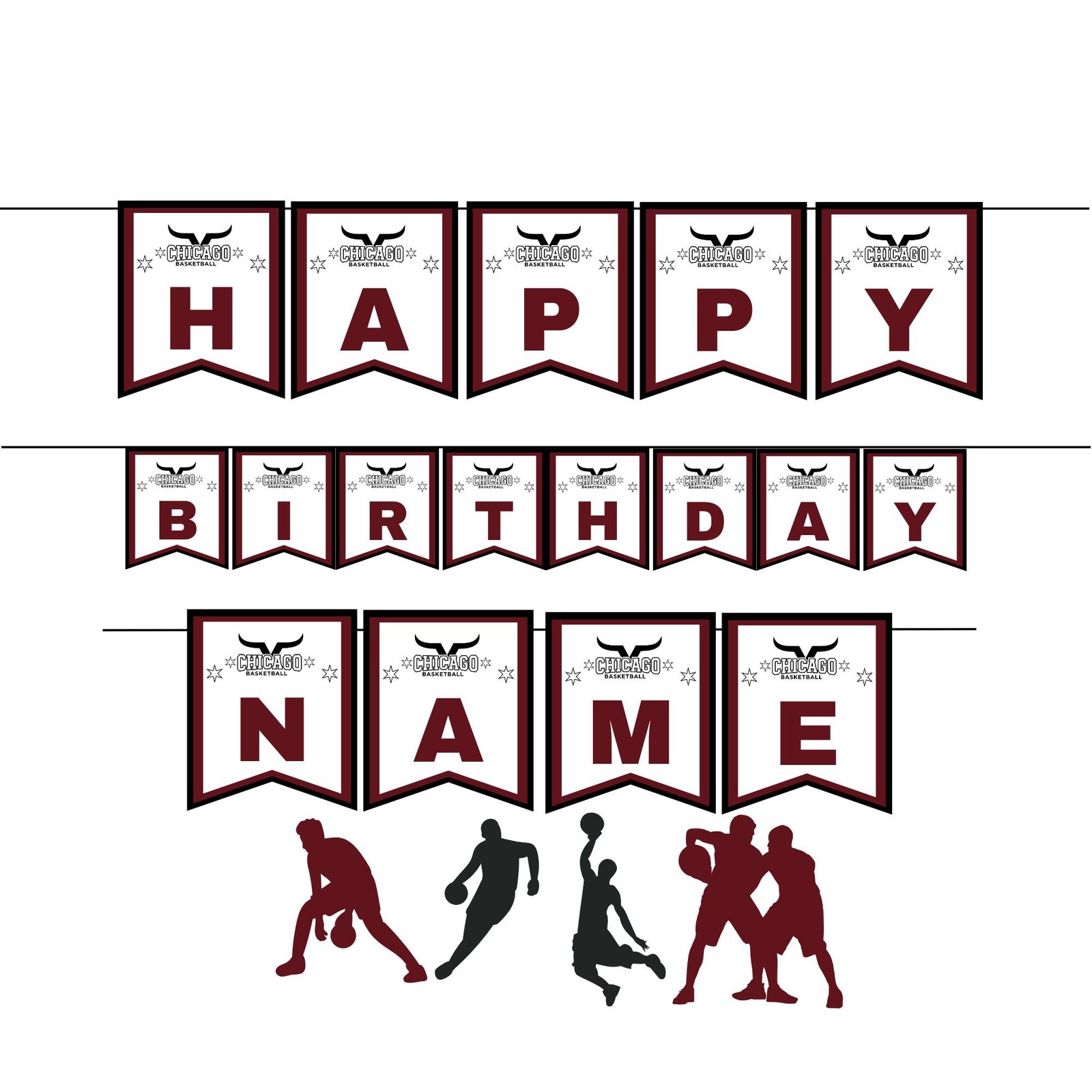 Chicago Basketball Party Banner