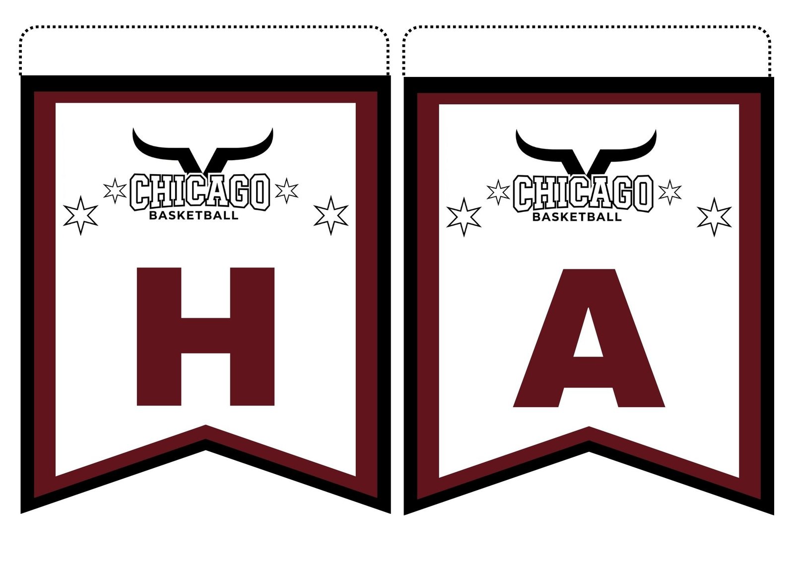 Chicago Basketball Birthday Banner