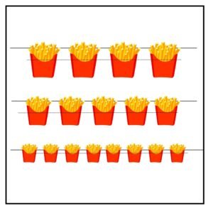Amazing French Fries Party Decor with 3 printable sizes for banners and toppers.
