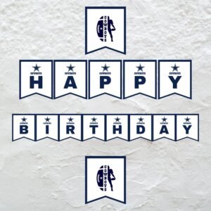 Personalized Dallas Cowboys Birthday Banner Printable Bunting.