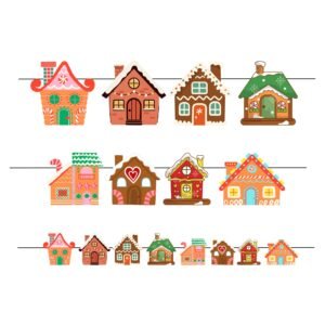 printable gingerbread house garland