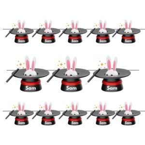 printable personalized magic hat garland