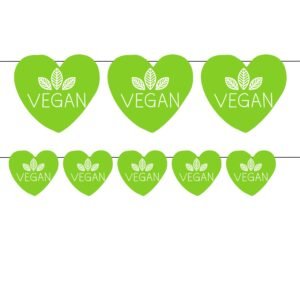 printable vegan heart garland