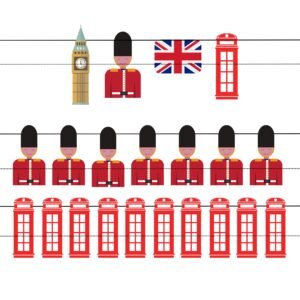 London Theme Party Garland