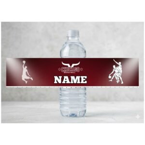 Custom Chicago Basketball Water Bottle Labels