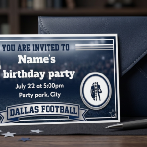 Personalized Dallas Football Birthday Invitation