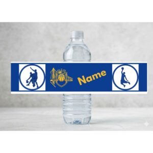 Golden City Basketball Water Bottle Labels