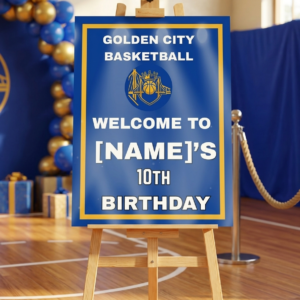 Golden City basketball welcome sign