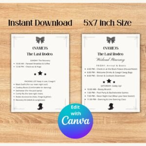 Midnight Rodeo Bachelorette Itinerary
