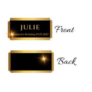 Custom Hollywood Place Cards Gold and Black VIP Table Decor