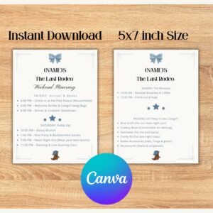 Coastal Cowgirl Bachelorette Itinerary