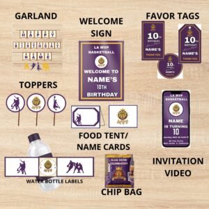 LA MVP basketball birthday party bundle