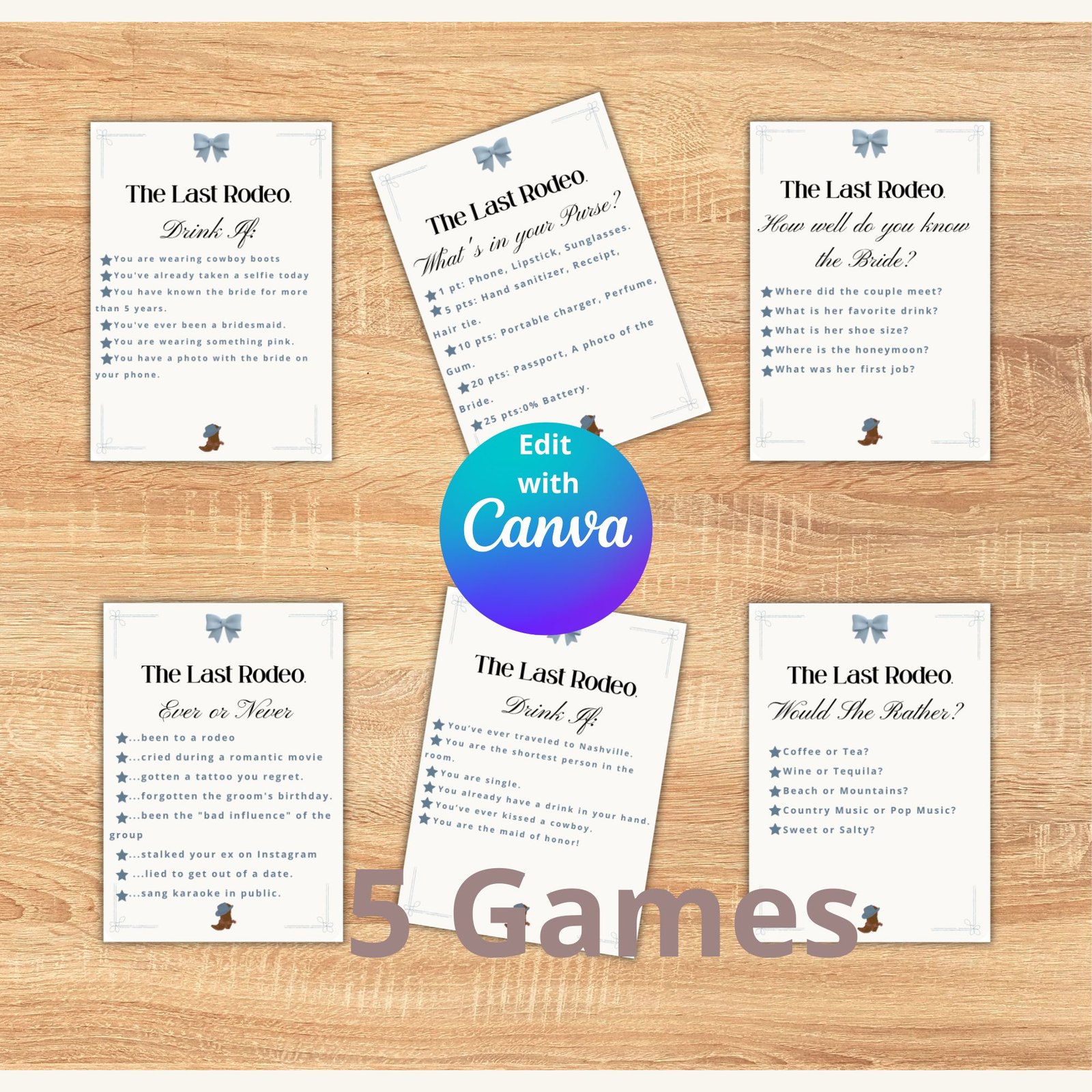 Coastal Cowgirl Bachelorette Games