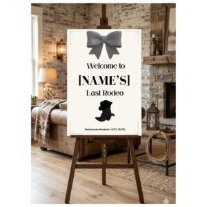 Midnight Rodeo Bachelorette Welcome Sign