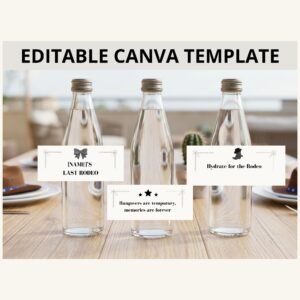 Midnight Rodeo Water Bottle Labels