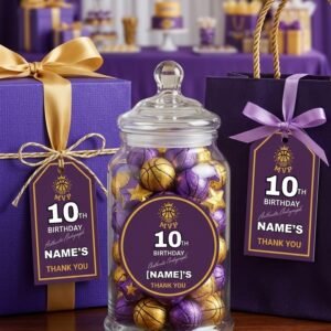 LA MVP basketball favor tags