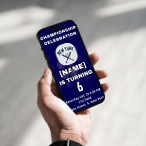 New York baseball mobile video invitation