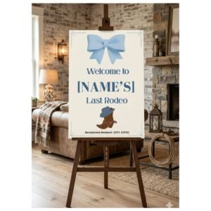Coastal Cowgirl Bachelorette Welcome Sign