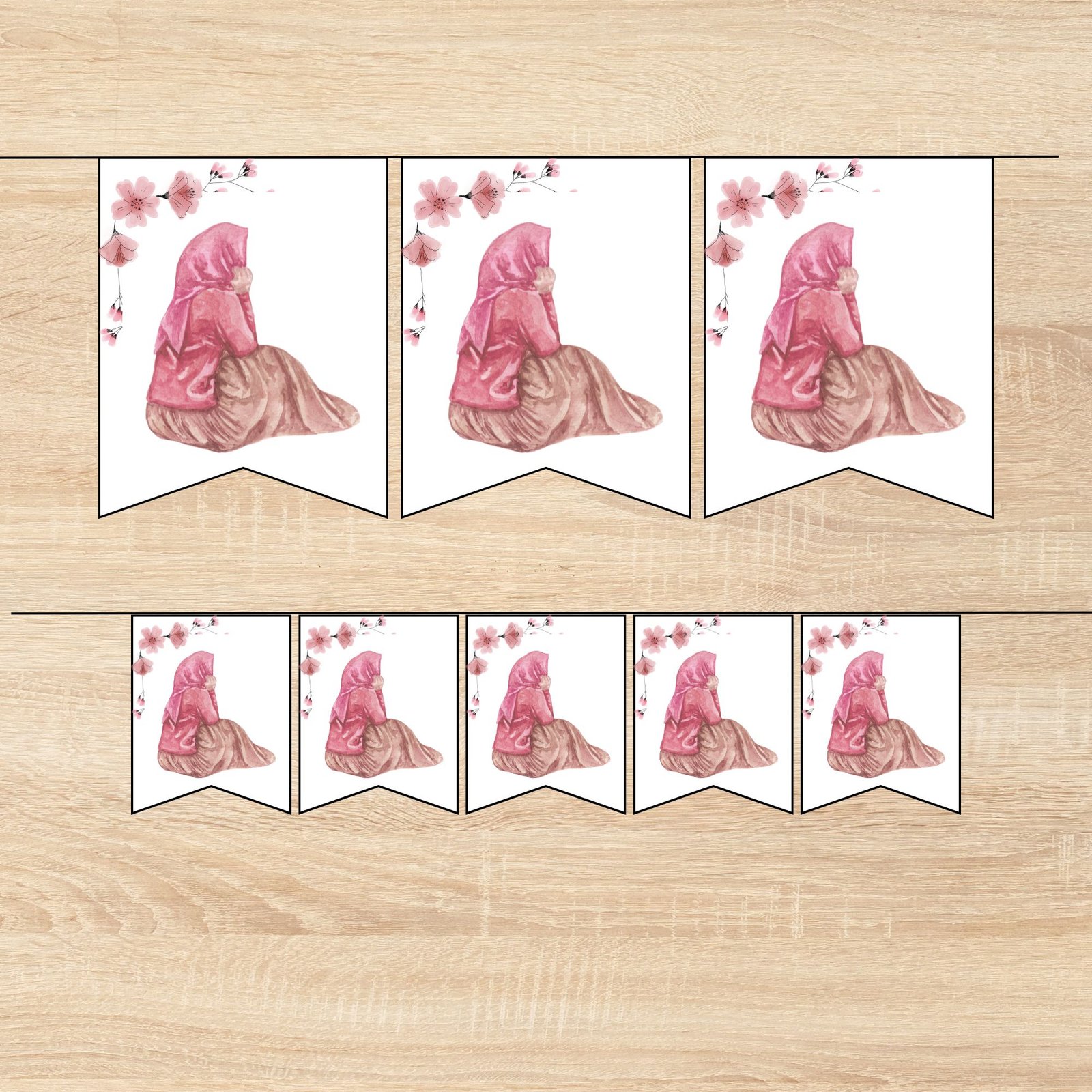 Elegant Hijab Party Bundle. Modest Celebration Decor Kit, All-in-One Digital Party Set, Unlimited Printing - Image 5
