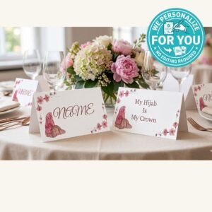 Hijab Party Tent Cards